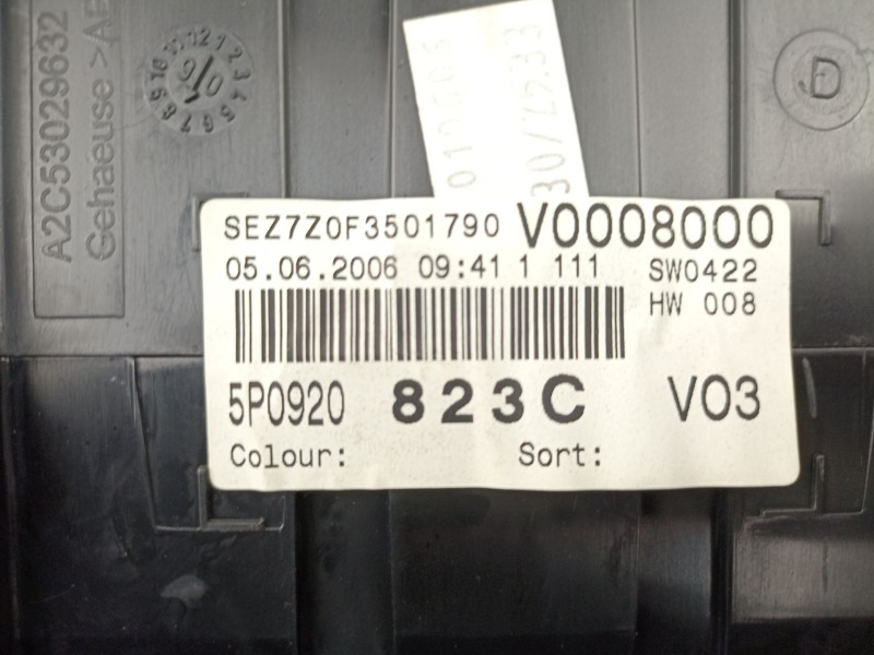 Recambio de cuadro instrumentos para seat altea (5p1) 1.9 tdi referencia OEM IAM 5P0920823C  