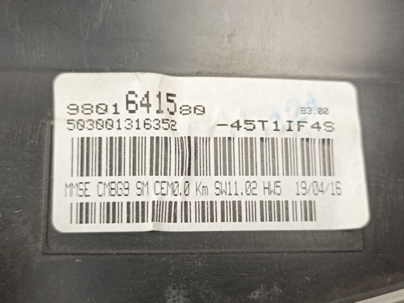 Recambio de cuadro instrumentos para citroën berlingo multispace (b9) 1.6 bluehdi 100 referencia OEM IAM 9801641580 503001316352