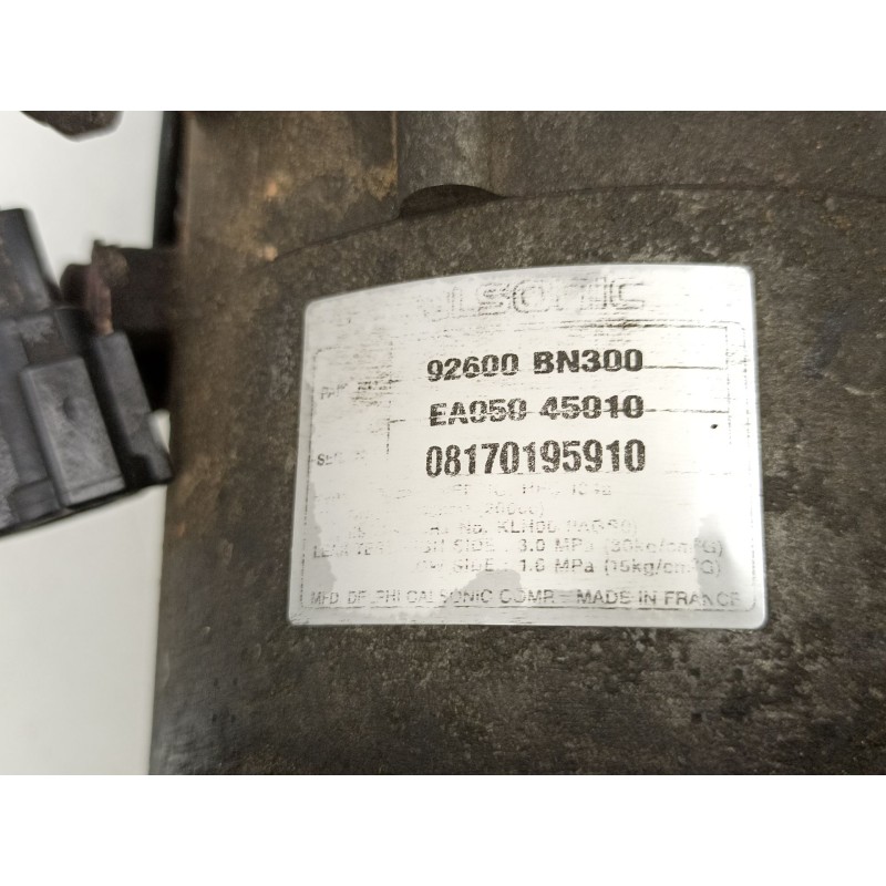 Recambio de compresor aire acondicionado para nissan almera ii hatchback (n16) 2.2 di referencia OEM IAM 92600BN300  