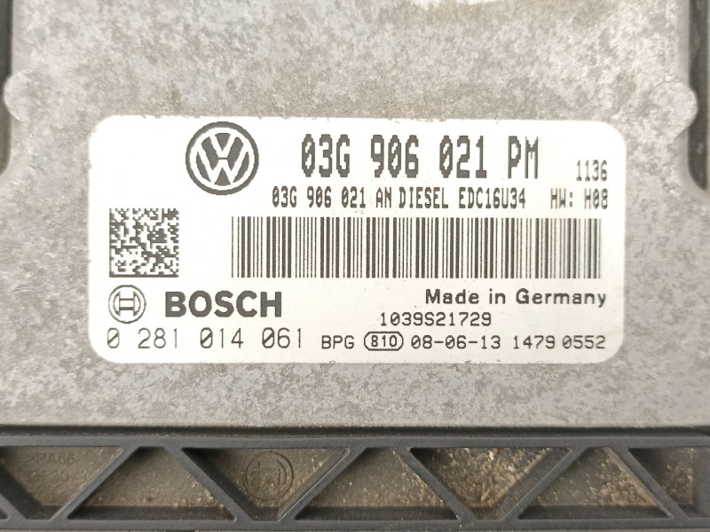 Recambio de centralita para volkswagen golf v (1k1) 1.9 tdi referencia OEM IAM 03G906021DM 0281014061 03G906021AN