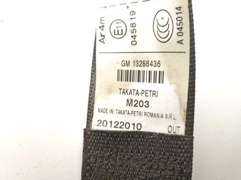Recambio de cinturon seguridad trasero izquierdo para opel insignia 2.0 cdti ( 160 cv ) referencia OEM IAM 13288436  