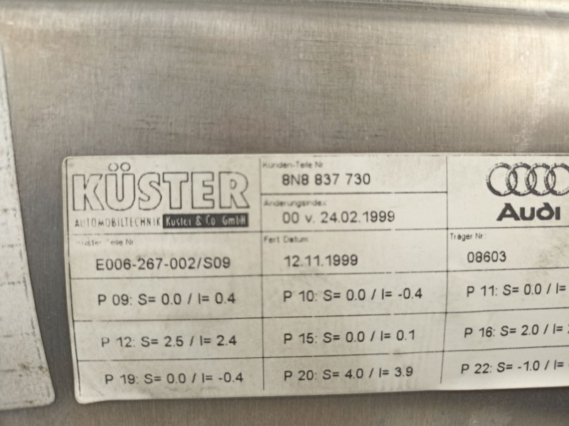 Recambio de elevalunas delantero derecho para audi tt (8n3) 1.8 t referencia OEM IAM 8N8837730  
