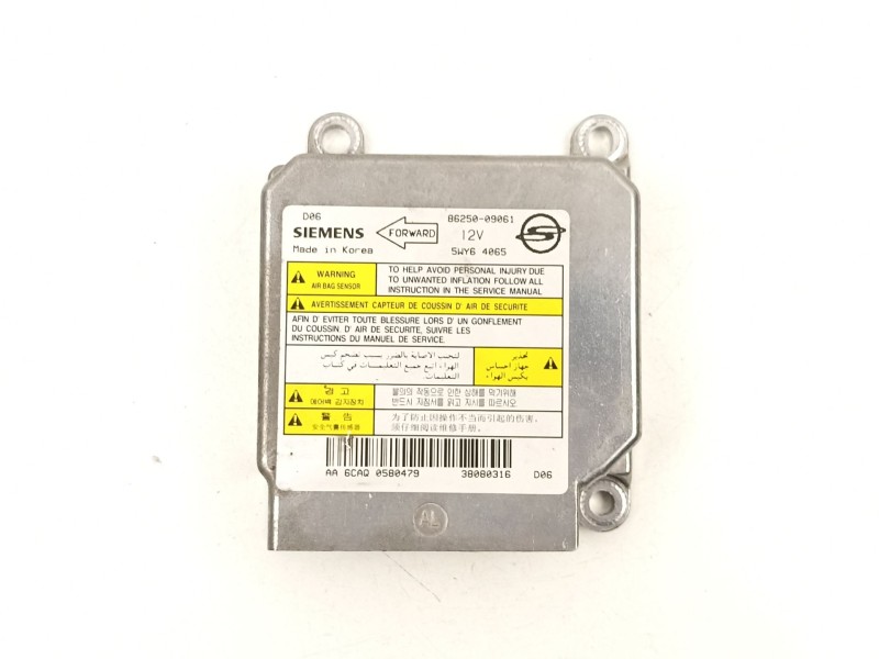 Recambio de centralita airbag para ssangyong kyron 2.0 xdi referencia OEM IAM 8625009061  