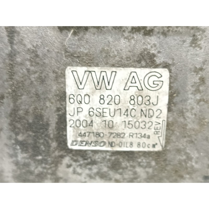 Recambio de compresor aire acondicionado para seat ibiza iii (6l1) 1.9 tdi referencia OEM IAM 6Q0820803J 6SEU14C 