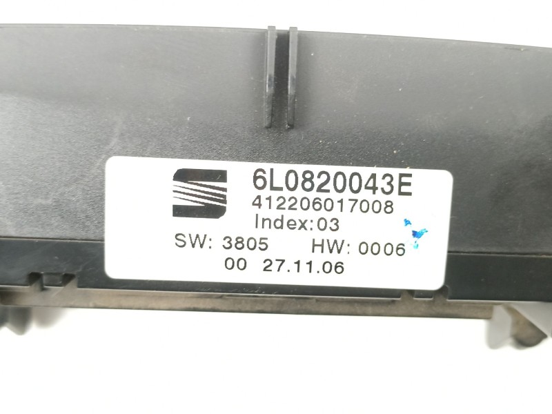 Recambio de mandos calefaccion aire para seat ibiza iii (6l1) 1.4 16v referencia OEM IAM 6L0820043E  
