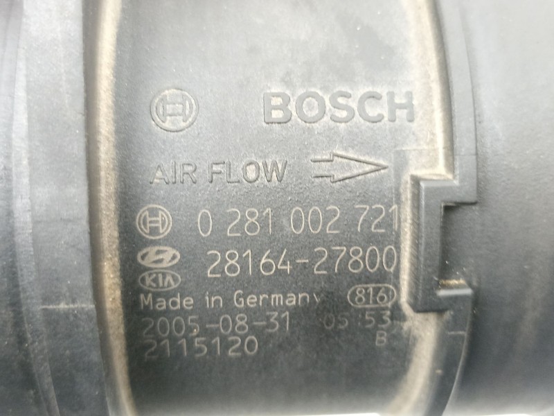 Recambio de caudalimetro para hyundai santa fé ii (cm) 2.2 crdi gls 4x4 referencia OEM IAM 2816427800 0281002721 