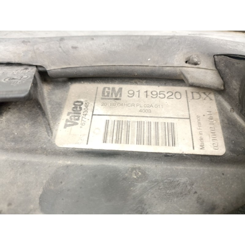 Recambio de faro derecho para opel vectra b (j96) 2.0 dti 16v (f19) referencia OEM IAM 9119520 67743045 