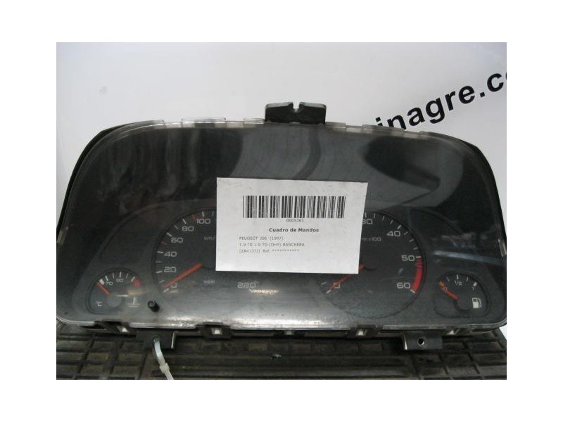 Recambio de cuadro instrumentos : peugeot 306 : 1.9-td-(dhy)-ranchera [1997] para peugeot 306 1.9-td-(dhy)-ranchera referencia O