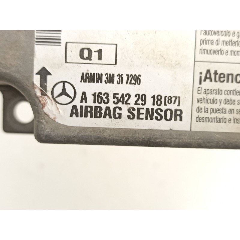 Recambio de centralita airbag para mercedes-benz ml 270 2.7 dci 612963 automatic5p referencia OEM IAM A1635422918  