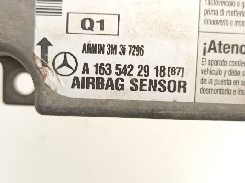 Recambio de centralita airbag para mercedes-benz ml 270 2.7 dci 612963 automatic5p referencia OEM IAM A1635422918  