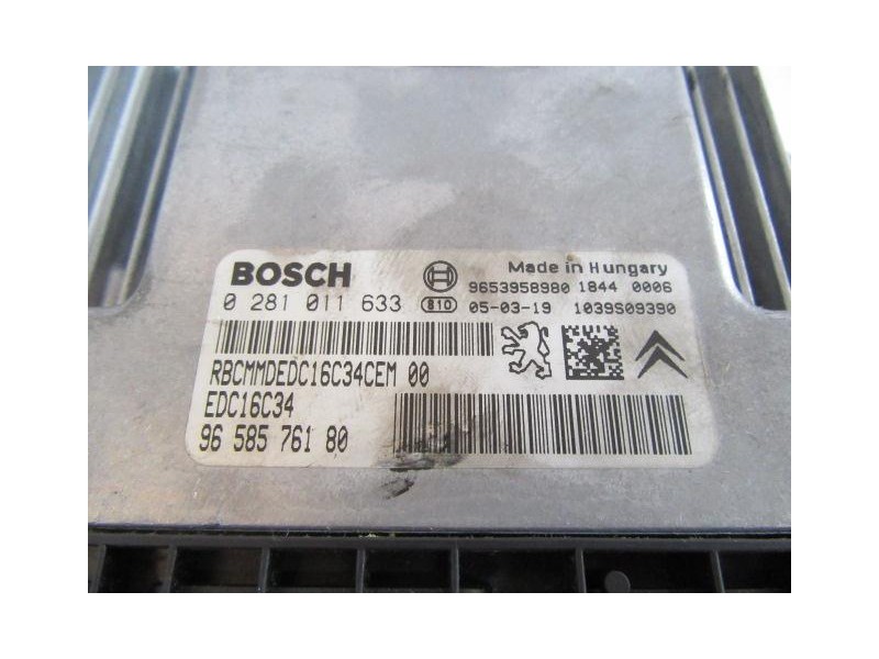 Recambio de centralita : peugeot 407 : 1.6 hdi hdy -9hz (108,80cv) 4p [2005] para peugeot 407 1.6 hdi hdy -9hz referencia OEM IA