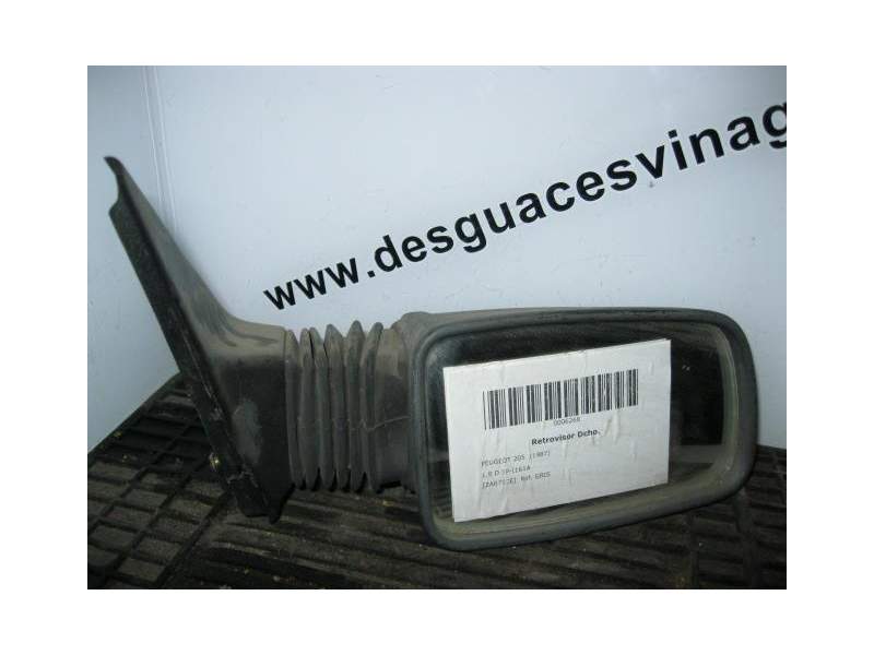 Recambio de retrovisor derecho para peugeot 205 1.8 d-161a 5p referencia OEM IAM GRIS  