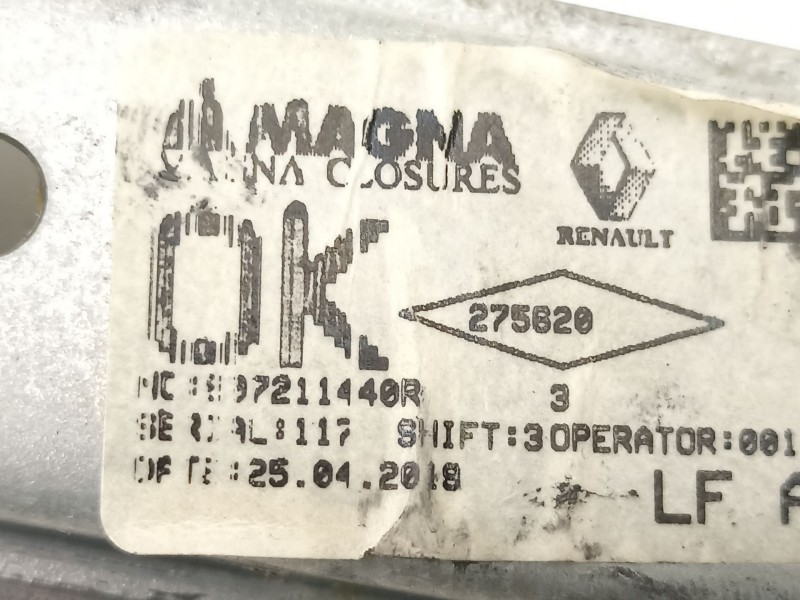 Recambio de elevalunas delantero izquierdo para dacia sandero ii 1.5 blue dci 95 (b8jl) referencia OEM IAM 807211440R  