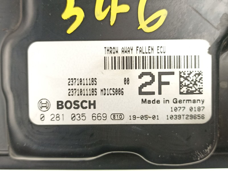 Recambio de centralita para dacia sandero ii 1.5 blue dci 95 (b8jl) referencia OEM IAM 237101118S 0281035669 