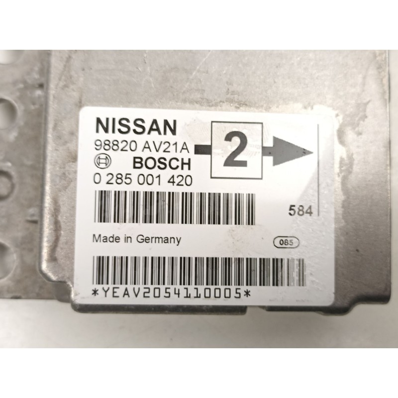Recambio de centralita airbag para nissan primera berlina (p12) 2.2 16v turbodiesel cat referencia OEM IAM 98820AV21A 0285001420