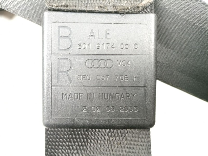 Recambio de cinturon seguridad delantero derecho para audi a4 b7 (8ec) 2.0 tfsi referencia OEM IAM 8E0857706F  