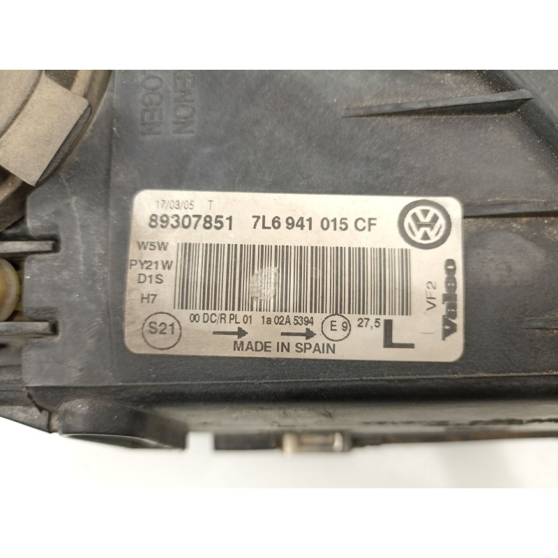 Recambio de faro izquierdo para volkswagen touareg (7la, 7l6, 7l7) 5.0 v10 tdi referencia OEM IAM 7L6941015CF 89307851 