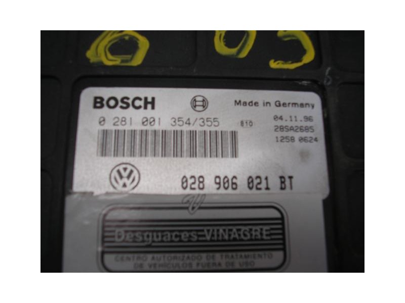 Recambio de centralita : seat toledo : 1.9 tdi 1.9 tdi (1z/ahu) [1997] para seat toledo 1.9 tdi 1.9 tdi (1z/ahu) referencia OEM 