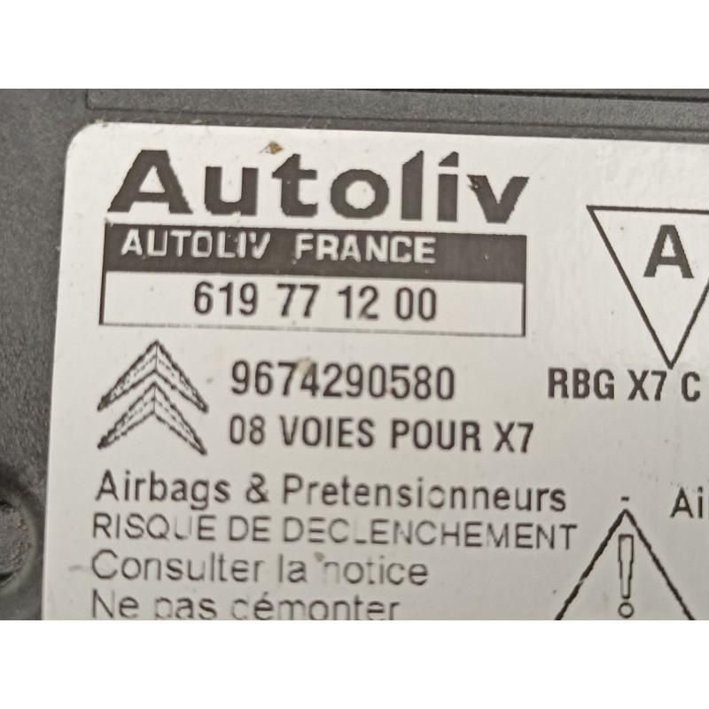 Recambio de centralita airbag para citroën c5 iii (rd_) 2.0 hdi 140 referencia OEM IAM 9674290580 619771200 
