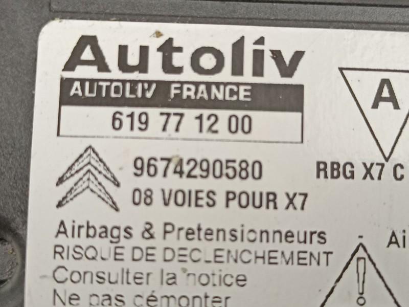 Recambio de centralita airbag para citroën c5 iii (rd_) 2.0 hdi 140 referencia OEM IAM 9674290580 619771200 