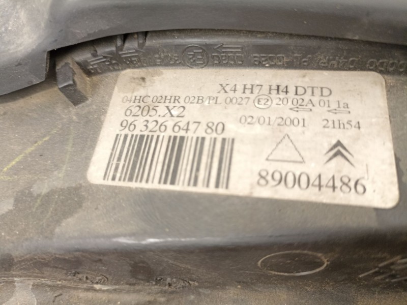 Recambio de faro derecho para citroën c5 i (dc_) 2.0 hdi (dcrhzb, dcrhze) referencia OEM IAM 9632664780 89004486 