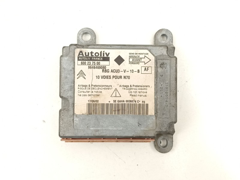 Recambio de centralita airbag para citroën xsara 2.0 hdi referencia OEM IAM 9646469080 600237500 