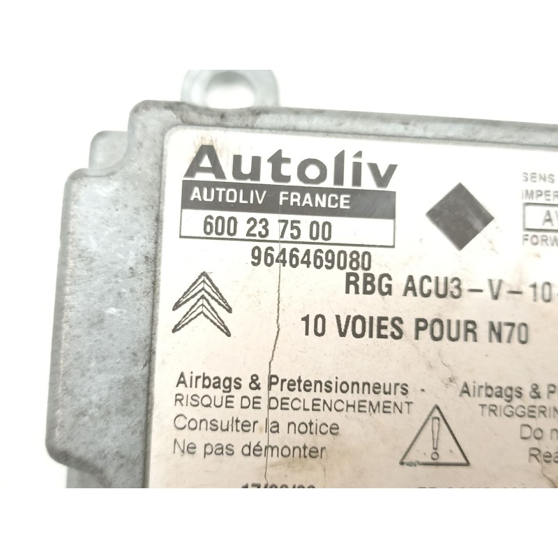 Recambio de centralita airbag para citroën xsara 2.0 hdi referencia OEM IAM 9646469080 600237500 
