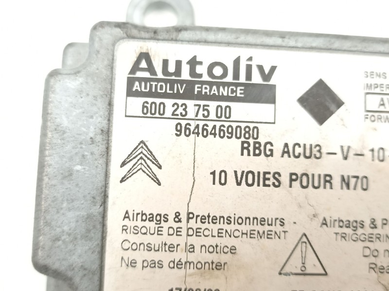 Recambio de centralita airbag para citroën xsara 2.0 hdi referencia OEM IAM 9646469080 600237500 