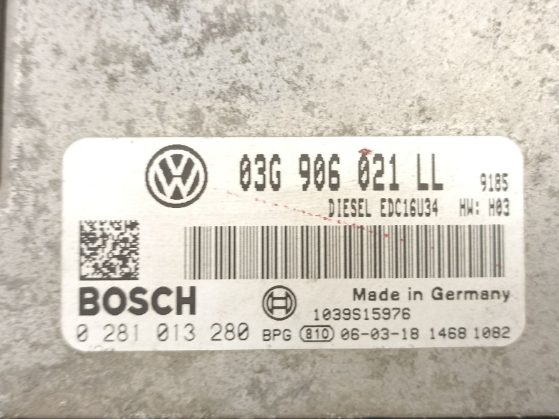 Recambio de centralita para seat leon (1p1) 2.0 tdi 16v referencia OEM IAM 03G906021LL 0281013280 