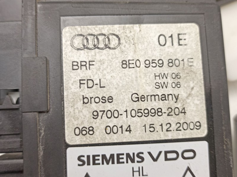 Recambio de elevalunas trasero izquierdo para seat exeo st (3r5) 2.0 tdi referencia OEM IAM 8E0839461C  8E0959801E