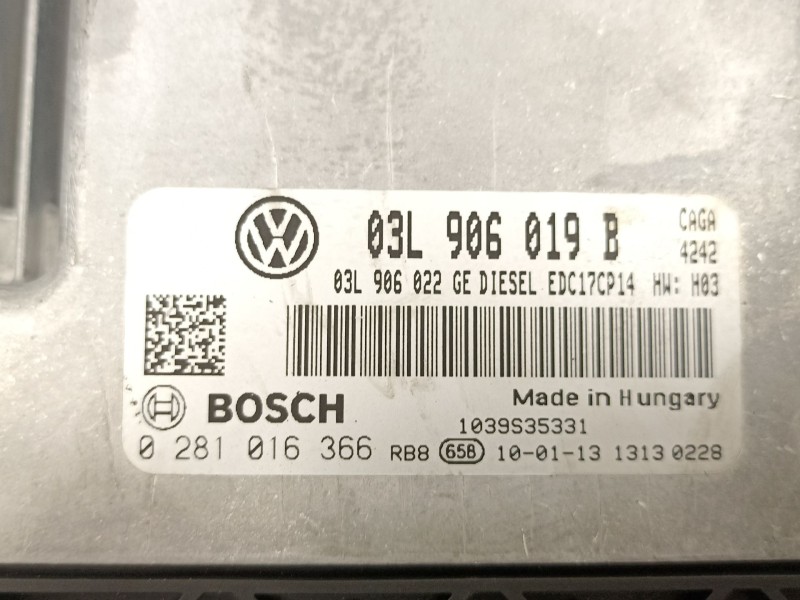 Recambio de centralita para seat exeo st (3r5) 2.0 tdi referencia OEM IAM 03L906019B 0281016366 03L906022GE