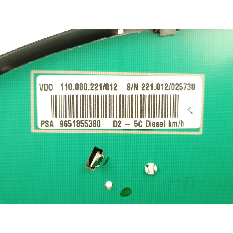 Recambio de cuadro instrumentos para peugeot 407 2.0 16v hdi cat (rhr / dw10bted4) referencia OEM IAM 9651855380 110080221012 