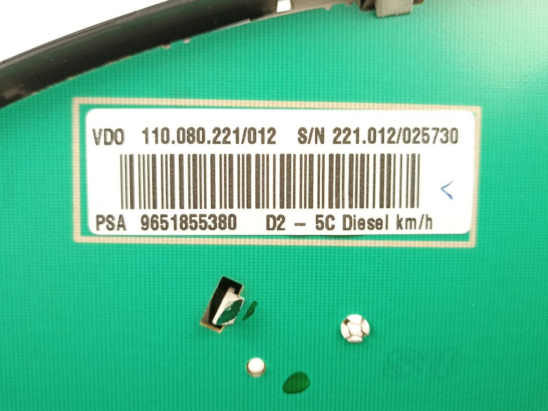 Recambio de cuadro instrumentos para peugeot 407 2.0 16v hdi cat (rhr / dw10bted4) referencia OEM IAM 9651855380 110080221012 