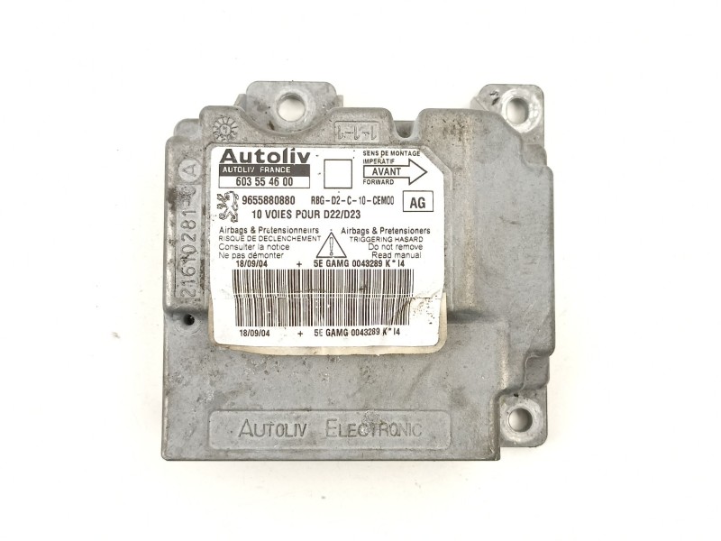 Recambio de centralita airbag para peugeot 407 2.0 16v hdi cat (rhr / dw10bted4) referencia OEM IAM 9655880880 603554600 