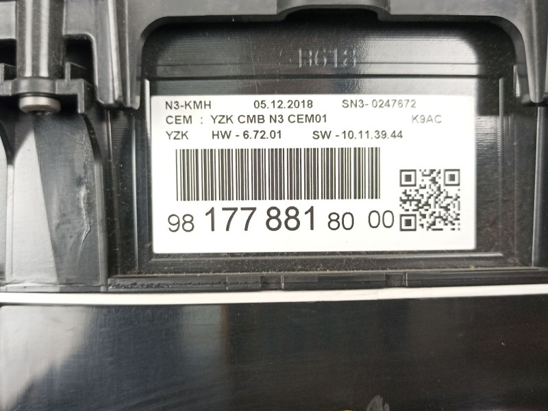 Recambio de cuadro instrumentos para citroën berlingo (er_, ec_) 1.5 bluehdi 100 referencia OEM IAM   