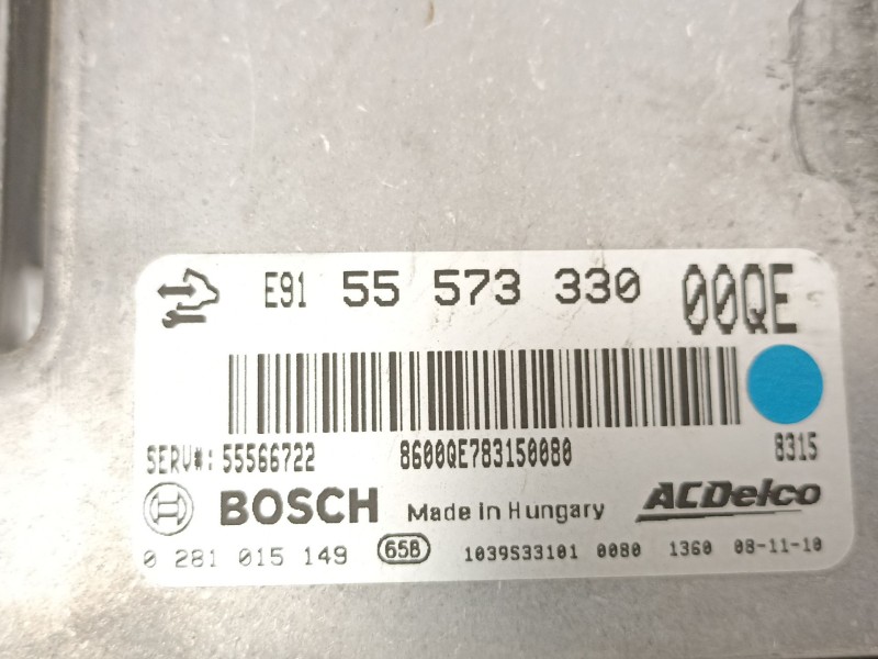 Recambio de centralita para opel insignia a (g09) 2.0 cdti (68) referencia OEM IAM 55573330 0281015149 