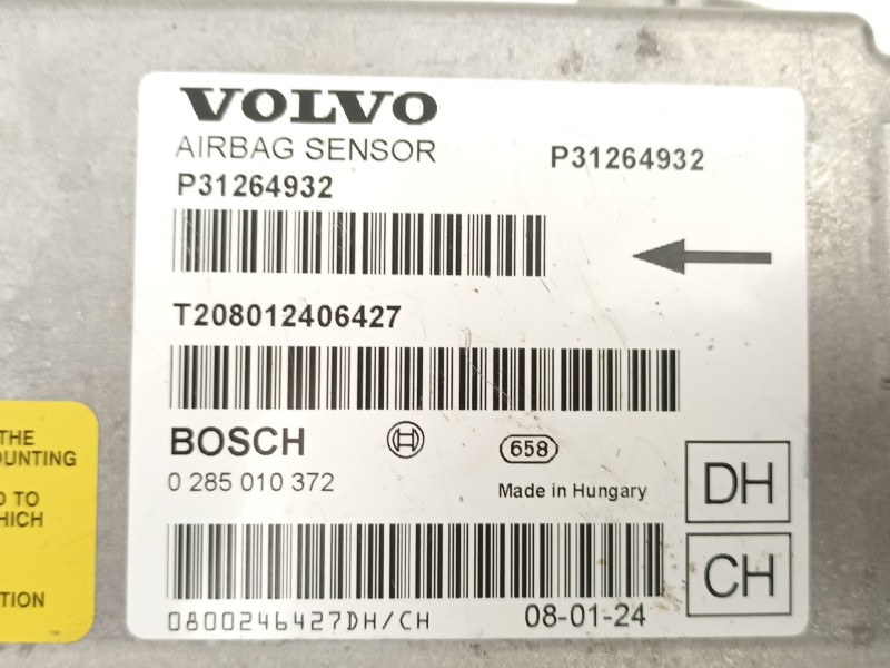 Recambio de centralita airbag para volvo xc70 ii (136) d5 awd referencia OEM IAM 31264932 0285010372 