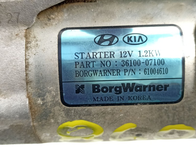 Recambio de motor arranque para hyundai i20 iii (bc3, bi3) 1.2 referencia OEM IAM 3610007100 61004610 