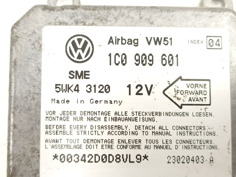 Recambio de centralita airbag para seat toledo ii (1m2) 1.9 tdi referencia OEM IAM 1C0909601 5WK43120 
