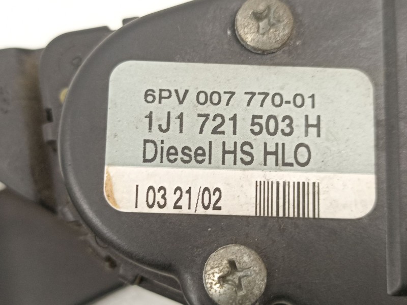 Recambio de potenciometro aceleracion para seat toledo ii (1m2) 1.9 tdi referencia OEM IAM 1J1721503H 6PV00777001 