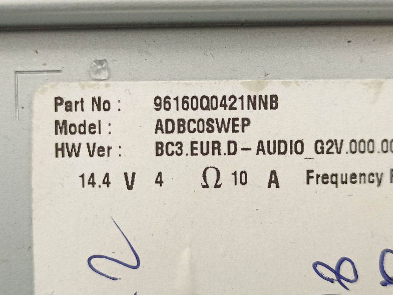 Recambio de radio cd/mp3 para hyundai i20 iii (bc3, bi3) 1.2 referencia OEM IAM 96160Q0421NNB  