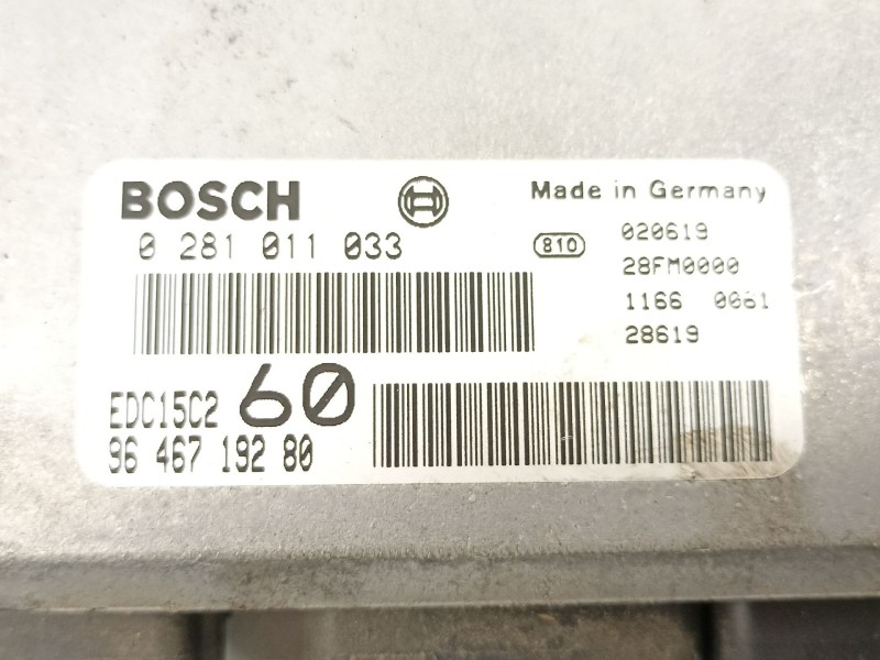 Recambio de centralita para peugeot 807 (eb_) 2.2 hdi referencia OEM IAM 9646719280 0281011033 