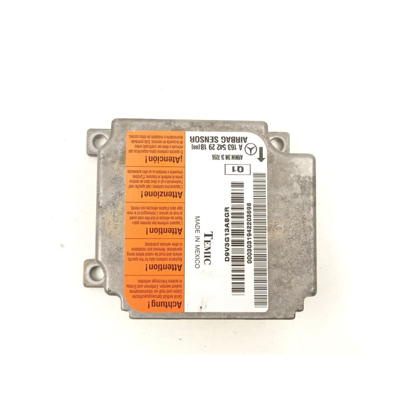 Recambio de centralita airbag para mercedes-benz clase m (w163) ml 270 cdi (163.113) referencia OEM IAM A1635422918  