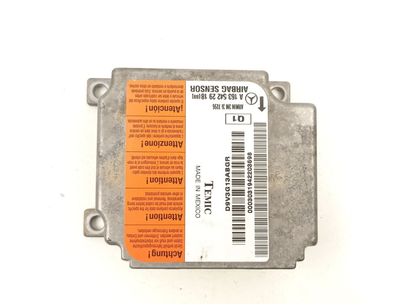 Recambio de centralita airbag para mercedes-benz clase m (w163) ml 270 cdi (163.113) referencia OEM IAM A1635422918  