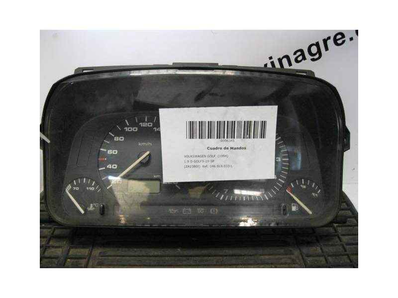 Recambio de cuadro instrumentos para volkswagen golf 1.9 d-1y-golf3 referencia OEM IAM 1H6919033L  