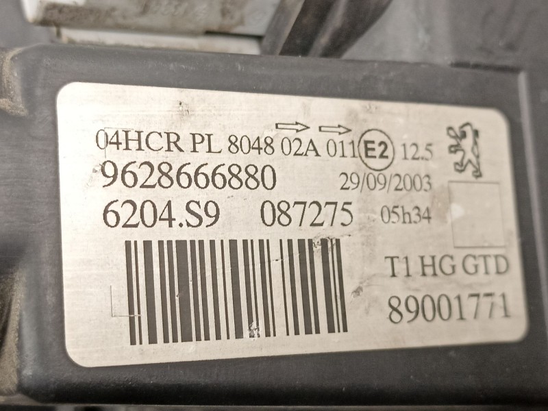 Recambio de faro izquierdo para peugeot 206 hatchback (2a/c) 1.4 16v referencia OEM IAM 9628666880 89001771 