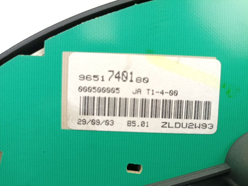 Recambio de cuadro instrumentos para peugeot 206 hatchback (2a/c) 1.4 16v referencia OEM IAM 9651740180  