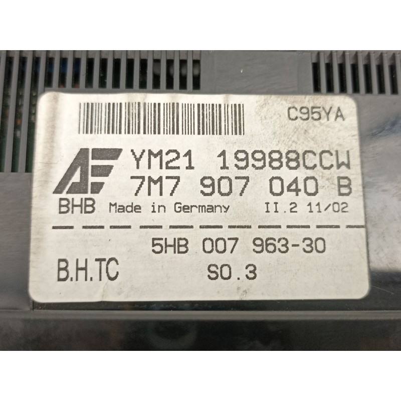Recambio de mandos calefaccion aire para seat alhambra (7v8, 7v9) 1.9 tdi referencia OEM IAM 7M7907040B 5HB00796330 YM2119988CCW