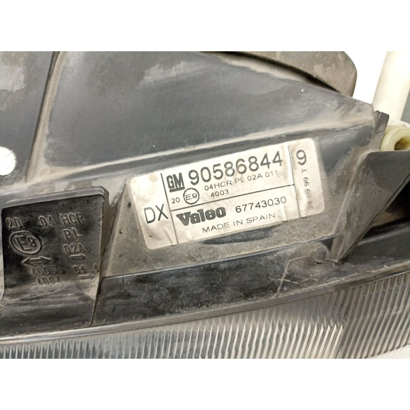 Recambio de faro izquierdo para opel vectra b (j96) 1.8 i 16v (f19) referencia OEM IAM 90586844 67743030 