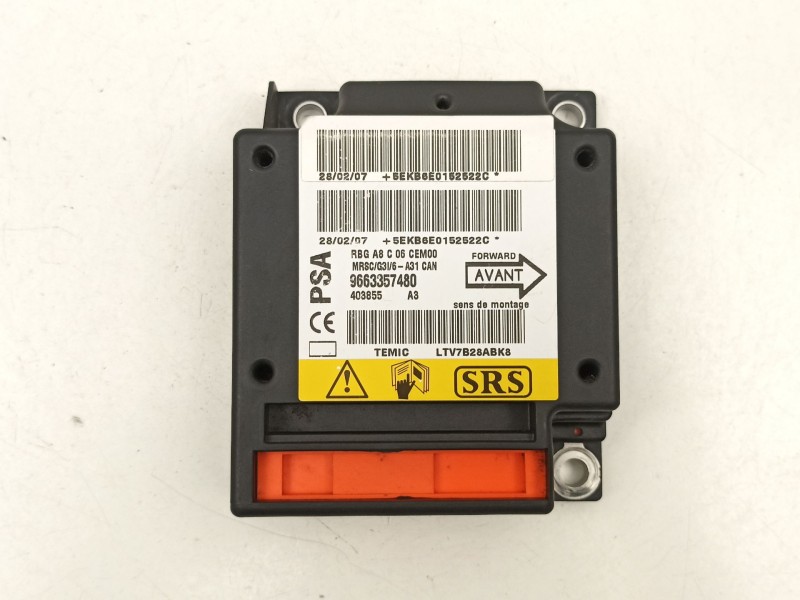 Recambio de centralita airbag para citroën c3 i (fc_, fn_) 1.4 hdi referencia OEM IAM 9663357480  